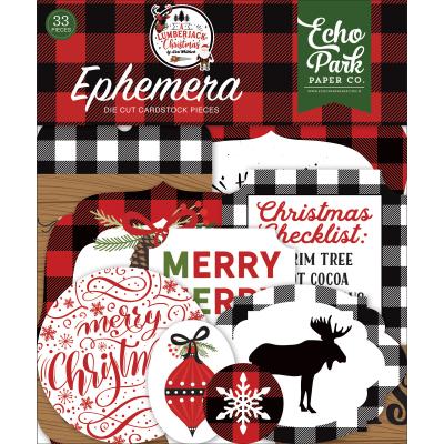 Echo Park A Lumberjack Christmas Die Cuts - Ephemera